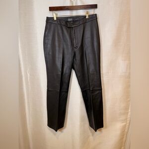 Garson Genuine Leather Pants | Size 10P | Black | Fully Lined